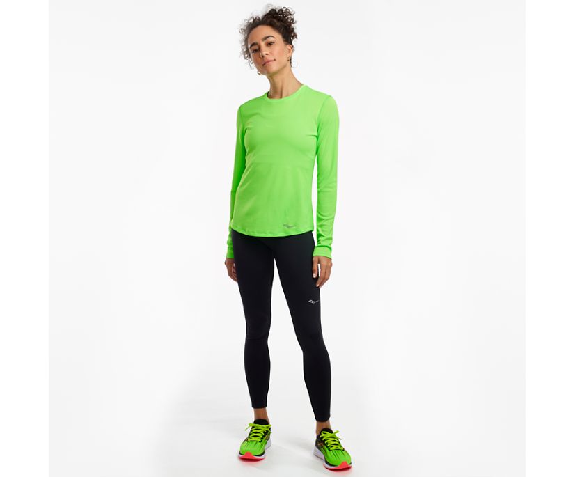 Saucony Stopwatch Long Sleeve Women's Shirts Green | Canada 293UZGT